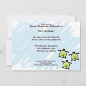 タートルプラネオーガニックットカスタムパーティの招待状 招待状 (裏面)