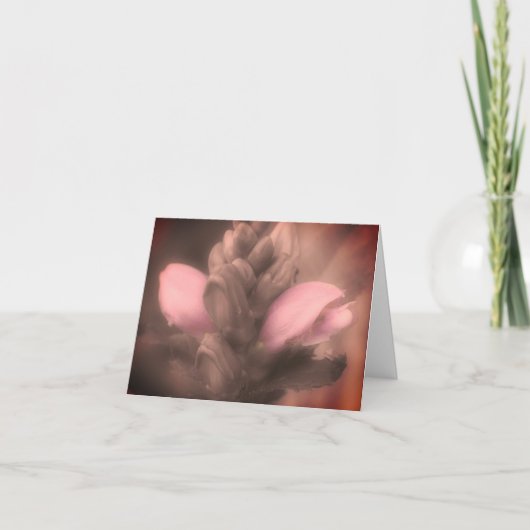 タートルヘッド花白黒ノートカード サンキューカード (正面)