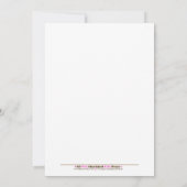 タートルベイストライプブルーの男の子/女の子ベイシャワー5x7 招待状 (裏面)