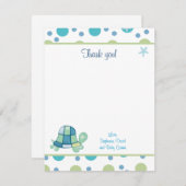 タートルベイトレンディードットフラットサンキューカード ノートカード (正面/裏面)