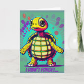 タートルベカラフルレーテッド誕生日 カード (正面)