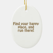 タートルペースは私の幸せな場所 セラミックオーナメント (裏面)