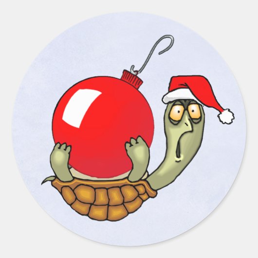 タートルボールクリスマス ラウンドシール (正面)