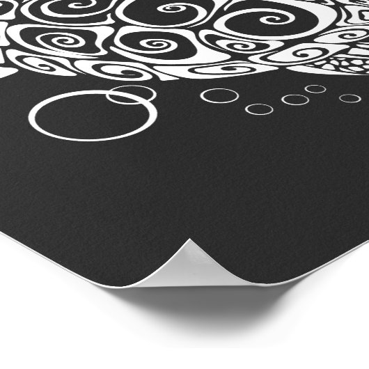 タートルポスター、サーファーライフ、ビーチ恋人、カメ ポスター (角)