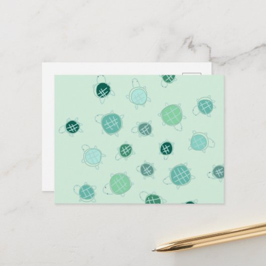 タートルポストカード ポストカード (正面/裏面インサイチュ)