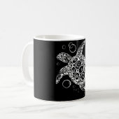 タートルマグカップ、サーファーライフ、ビーチ恋人、カメ コーヒーマグカップ (正面左)