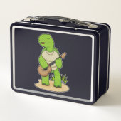 タートルミュージシャンギター音楽 メタルランチボックス (裏面)