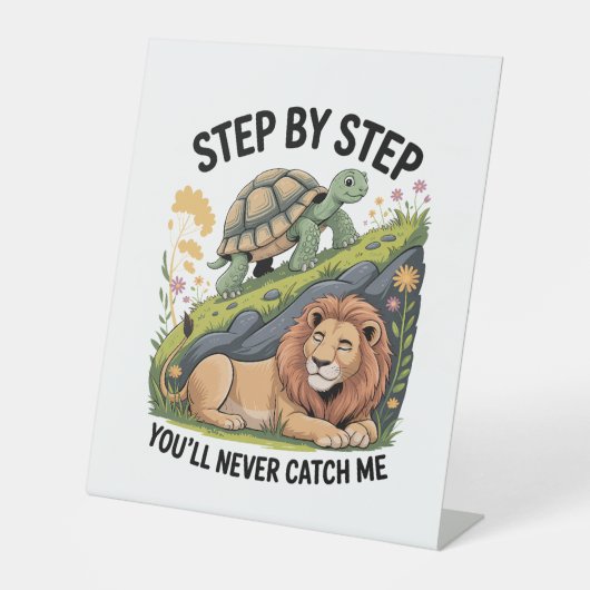 タートルライオおもしろいン 台座サイン (正面)