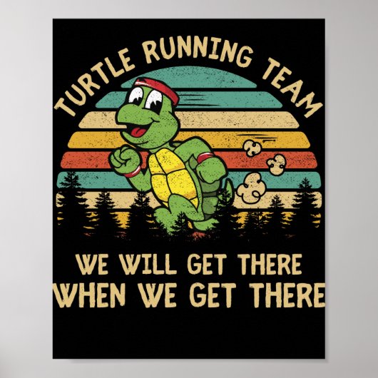 タートルランニングズのチーム私たちはそこにヴィンテージ ポスター (正面)