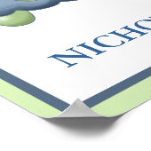 タートルリーフカメ名前をカスタムするプリント ポスター (角)