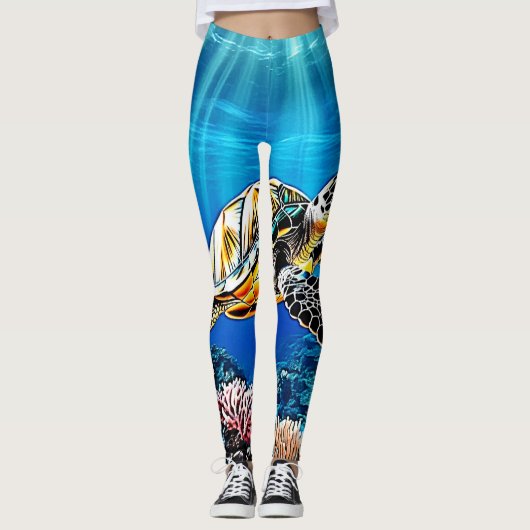 タートルリーフグローデザイン レギンス (正面)