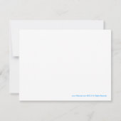 タートルリーフシーチュートルフラットサンキューノート ノートカード (裏面)