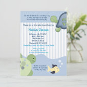 タートルリーフトルトボーイ赤ちゃんシャワー 招待状 (スタンド正面)