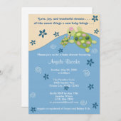 タートルリーフベイビーシャワー招待状TRCピンクガール 招待状 (正面/裏面)