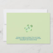 タートルリーフベビーシャワー招待状 – ライトグリーン 招待状 (裏面)
