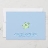 タートルリーフベビーシャワー招待状 – ライトブルー 招待状 (裏面)