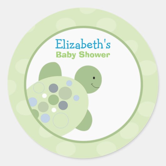 タートルリーフラウンドカスタムフェイスステッカー ラウンドシール (正面)