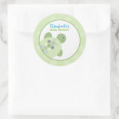 タートルリーフラウンドカスタムフェイスステッカー ラウンドシール (バッグ)