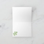 タートルリーフ(ライトブルー)折り畳みサンキューカード サンキューカード (内部)