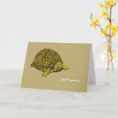 タートル勇気付けられるカード カード (黄色い花)