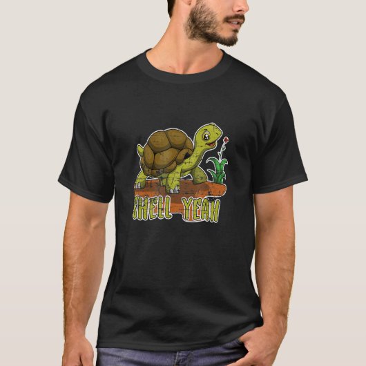 タートル好きな海の動物愛好家 Tシャツ (正面)
