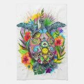 タートル恋人スピリチュアルカメ キッチンタオル (縦)