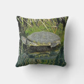 タートル恋人フォトウォーターリフレクションレイクアニマル クッション (裏面)