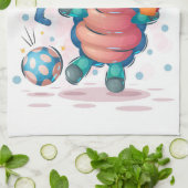 タートル恋人秋かわいいウミガメ キッチンタオル (折り畳み)