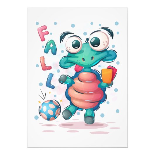 タートル恋人秋かわいいウミガメ フォトプリント            (正面)