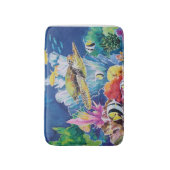 タートル水中シーンフィッシュトロピカル バスマット (正面縦)