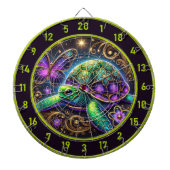 タートル素晴らしバタフライ狩りロッジアート ダーツボード (正面)