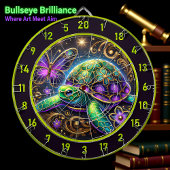 タートル素晴らしバタフライ狩りロッジアート ダーツボード