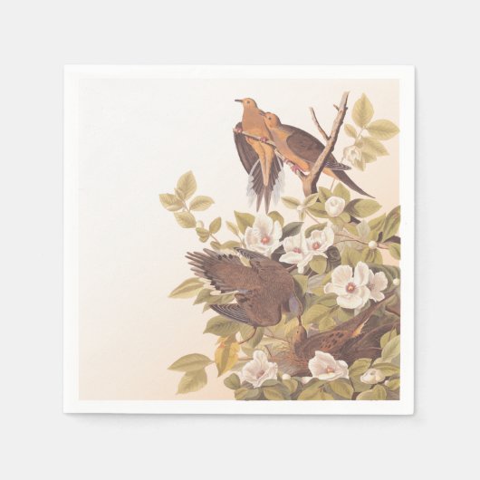 タートル鳩バードファミリーカクテルナプキン スタンダードカクテルナプキン (正面)