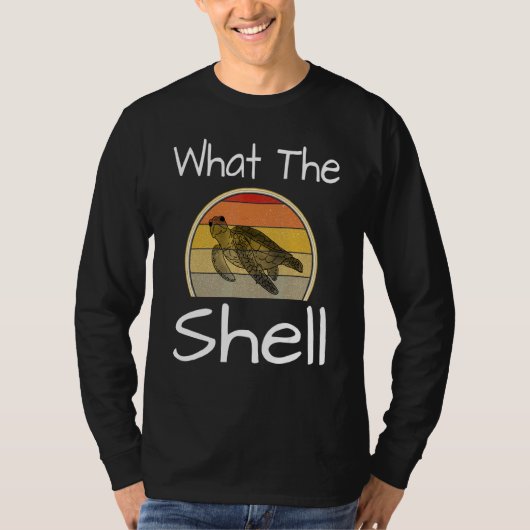 タートル・シー・タートル・ユーモアの表現 アニマル Tシャツ (正面)