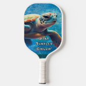 タートレーチリンおもしろいウミガメ ピックルボールラケット (裏面)