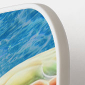 タートレーチリンおもしろいウミガメ ピックルボールラケット (左詳細)