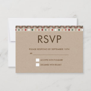タートンアンドドットオータムブラウンRSVP 出欠カード