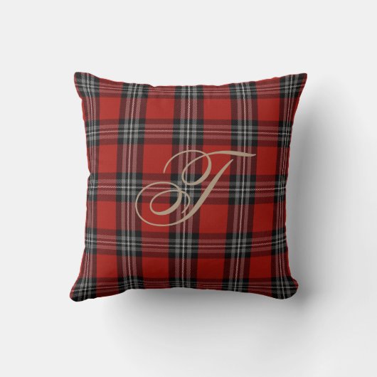 ターナーのタータンチェックのモノグラムの枕 クッション (裏面)