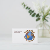 ターナーの地球のおもしろいなWoodturningの地球 名刺 (スタンド正面)