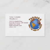 ターナーの地球のおもしろいなWoodturningの地球 名刺 (裏面)