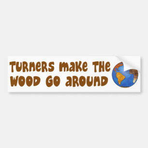 ターナーの地球のWoodturningの地球のバンパーステッカー バンパーステッカー