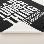 ターナーパーソナライズされたネーム誕生日 シェルパブランケット (3/4)