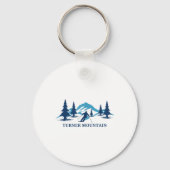 ターナーマウンテンモンタナスキーリゾートスキースキーヤー_1 キーホルダー (正面)