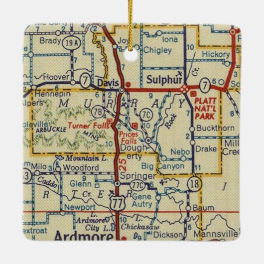 ターナー秋OKヴィンテージマップ セラミックオーナメント (裏面)