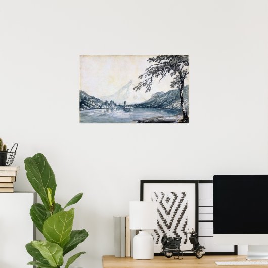 ターナー – アンターゼーン湖とブレンツ湖の間でオン ポスター (ホームオフィス)