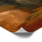 ターナー – イタリアン橋と塔のある風景 ポスター (角)