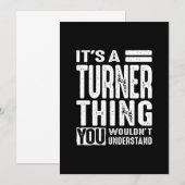 ターナー 名前入り 誕生日 招待状 (正面/裏面)