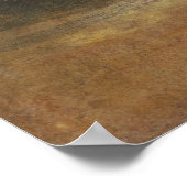 ターナー – 夕べランドスケープと城と橋 ポスター (角)