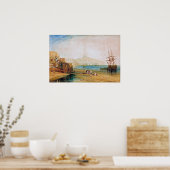 ターナー – 少年たちがカニを捕まえるスカーボロー街 ポスター (キッチン)