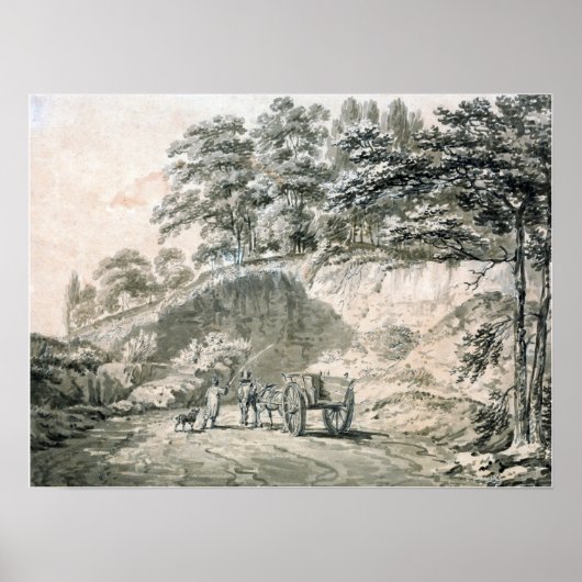 ターナー – 採石場に入る馬とカートを持つ男 ポスター (正面)